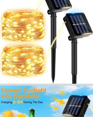 Kit Catena Luminosa Solare LED da Esterno