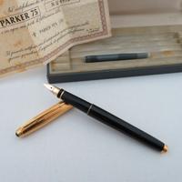 PARKER 75 PENNA STILOGRAFICA BLACK & GOLD PLATED