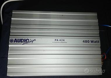Amplificatore Hi-Fi Car 4 ch AudioDesign PA424