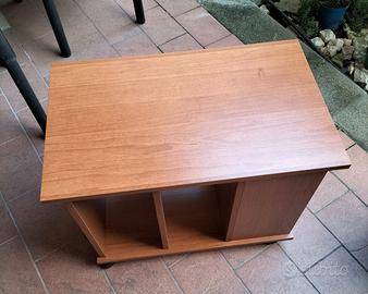 Carrellino in legno porta TV, hi-fi, libri, CD ecc