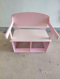 Panca per bambini rosa