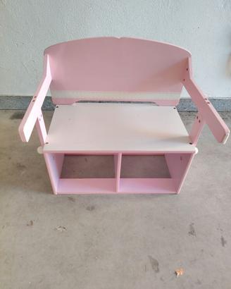 Panca per bambini rosa