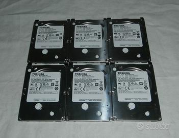 LOTTO STOCK PZ . 6 HARD DISK DA 1 TB 2,5" SATA
