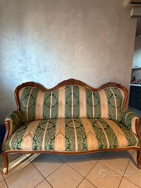 Salotto stile barocco divano + 2 poltrone vintage