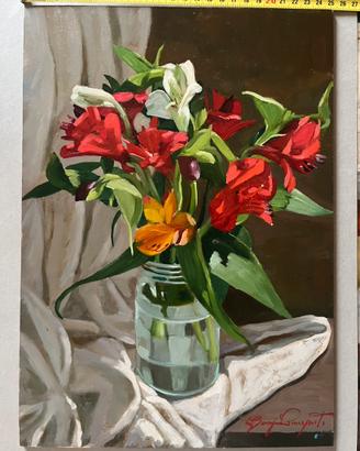 Giuseppe Cacciapuoti olio su tavola