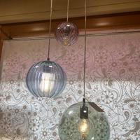 Lampadario FabGlass Trio Sfere Vetro Soffiato