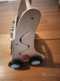 carrello primi passi in legno