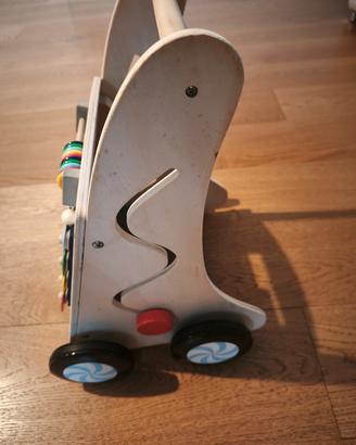 carrello primi passi in legno
