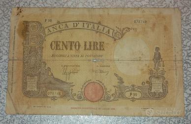 banconota 100 lire grande L