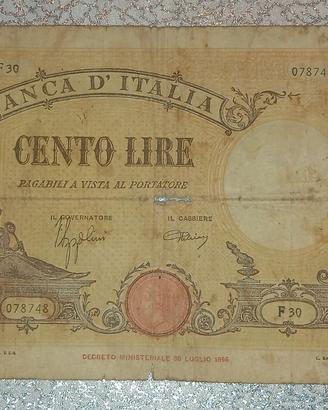 banconota 100 lire grande L