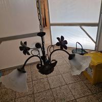 lampadario in ferro battuto