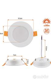 Faretti incasso led 5 w regolabile tonalità.