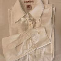Camicia Ray Bartel  plissettata in cotone bianco M