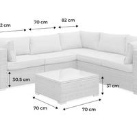 Salotto da giardino 5 posti completo di tavolino. 