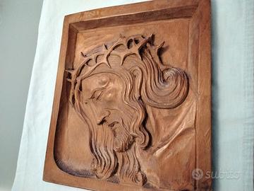 bassorilievo primi 900 in legno di cirmolo