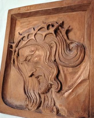 bassorilievo primi 900 in legno di cirmolo
