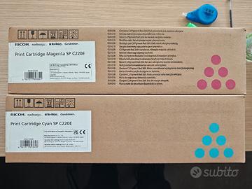 Cartucce Ricoh  SP C220E Magenta e ciano 