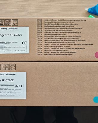 Cartucce Ricoh  SP C220E Magenta e ciano 