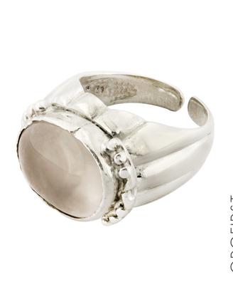 Anello quarzo rosa in argento