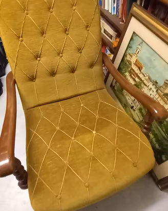 sedia a dondolo in velluto adatta camera da letto 