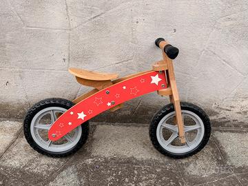 Bici senza pedali in legno per bambini