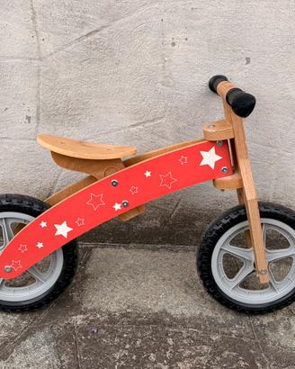 Bici senza pedali in legno per bambini