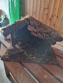 capanna per presepe di legno