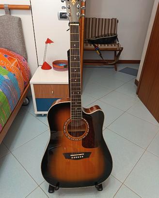 Chitarra acustica elettrificata washburn