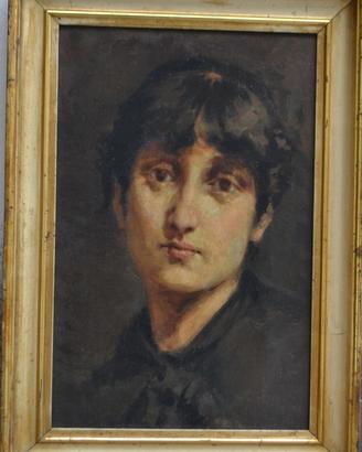 Ritratto di giovane donna - Olio su tela fine '800