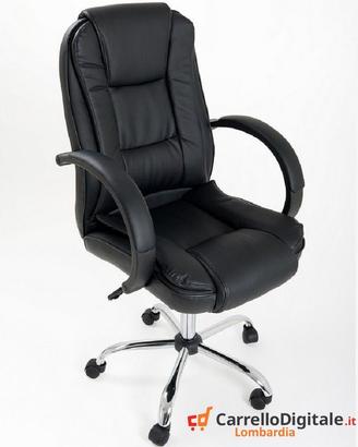 Poltrona da ufficio Direzionale nera modello Smoke