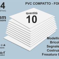 10pz Pannelli in plastica PVC  forex 3mm - dim. A4