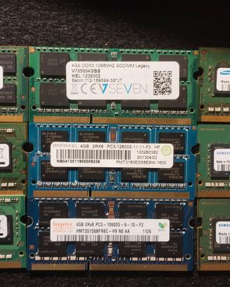 moduli ram ddr3 ddr4 banchi 4gb 