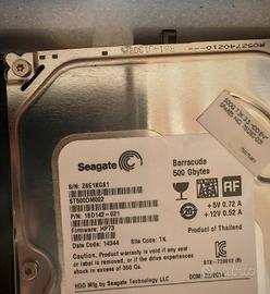 stock informatico hard disk da 500 giga