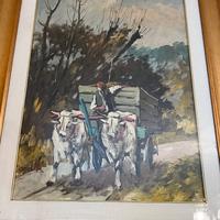 Quadro olio pittore Monelli originale