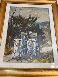 Quadro olio pittore Monelli originale