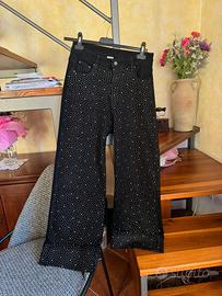 Pantalone jeans con brillantini