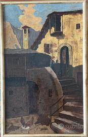 Firmato Salvadori. Borgo di montagna con donna