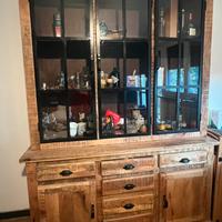 Credenza in legno massello di mango e ferro