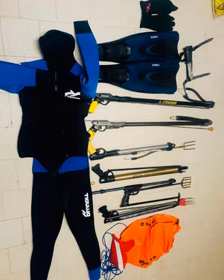 Attrezzatura completa per pesca Subacqua/apnea