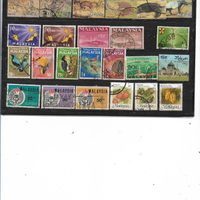 ANNI '60/'70 MALAYSIA N 25 FRANCOBOLLI USATI