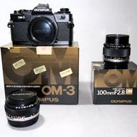Olympus OM 3 Analogica + 50 mm f 1.8 +100mm f 2.8