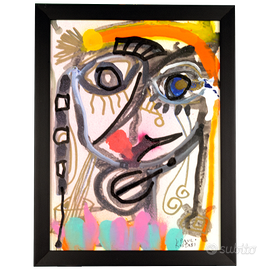Paul Kostabi Tecnica mista su cartoncino 30,5x23