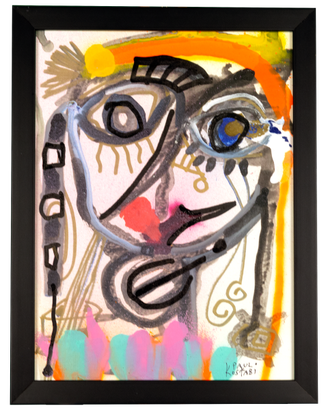 Paul Kostabi Tecnica mista su cartoncino 30,5x23