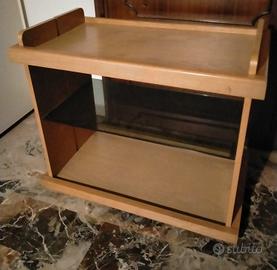 mobile in legno con rotelle anni'80