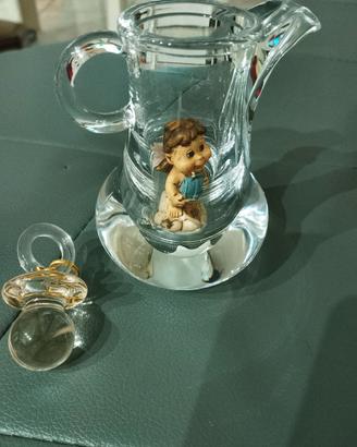 Brocchetta in plastica con angioletto e ciuccio