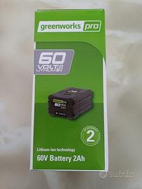 Batteria Greenworks Pro 60V 2Ah , G60B2 – NUOVA