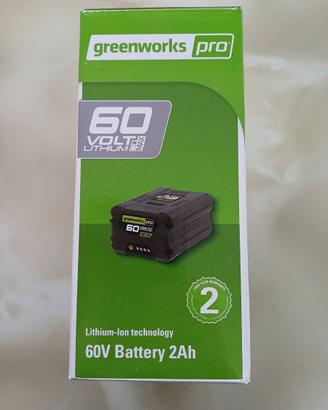 Batteria Greenworks Pro 60V 2Ah , G60B2 – NUOVA
