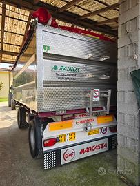 Rimorchio agricolo +vasca inox 140 Q.li