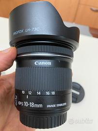 Canon EF-S 10-18mm f/4.5-5.6 IS STM – con scatola