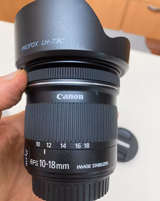 Canon EF-S 10-18mm f/4.5-5.6 IS STM – con scatola